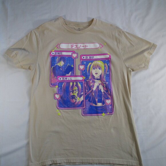 Death Note Misa Amane T Shirt Medium Cream Anime Hot Topic Light L Y2K Shinigami - Picture 1 of 5